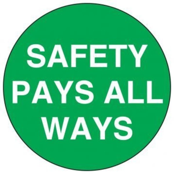 Accuform HARD HAT STICKERS SAFETY PAYS LHTL181 LHTL181